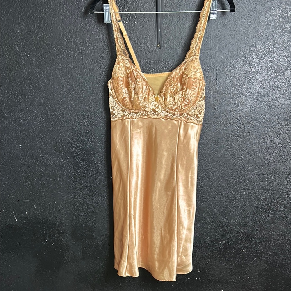 Vintage Victoria Secret Gold Slip dress gown